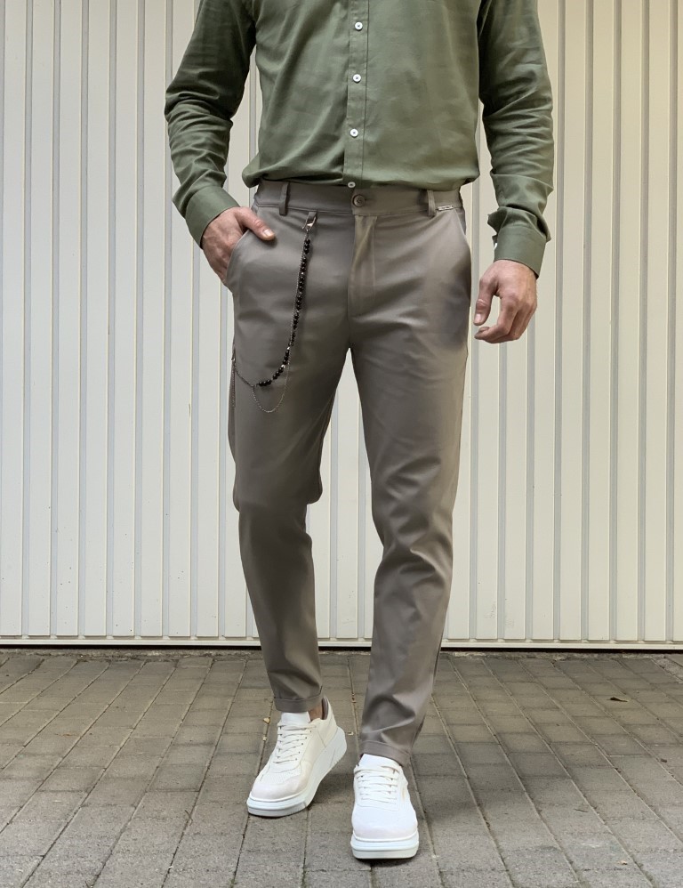 Ben Tailor Ανδρικό γκρι υφασμάτινο παντελόνι Kowalski 0398G φωτογραφία